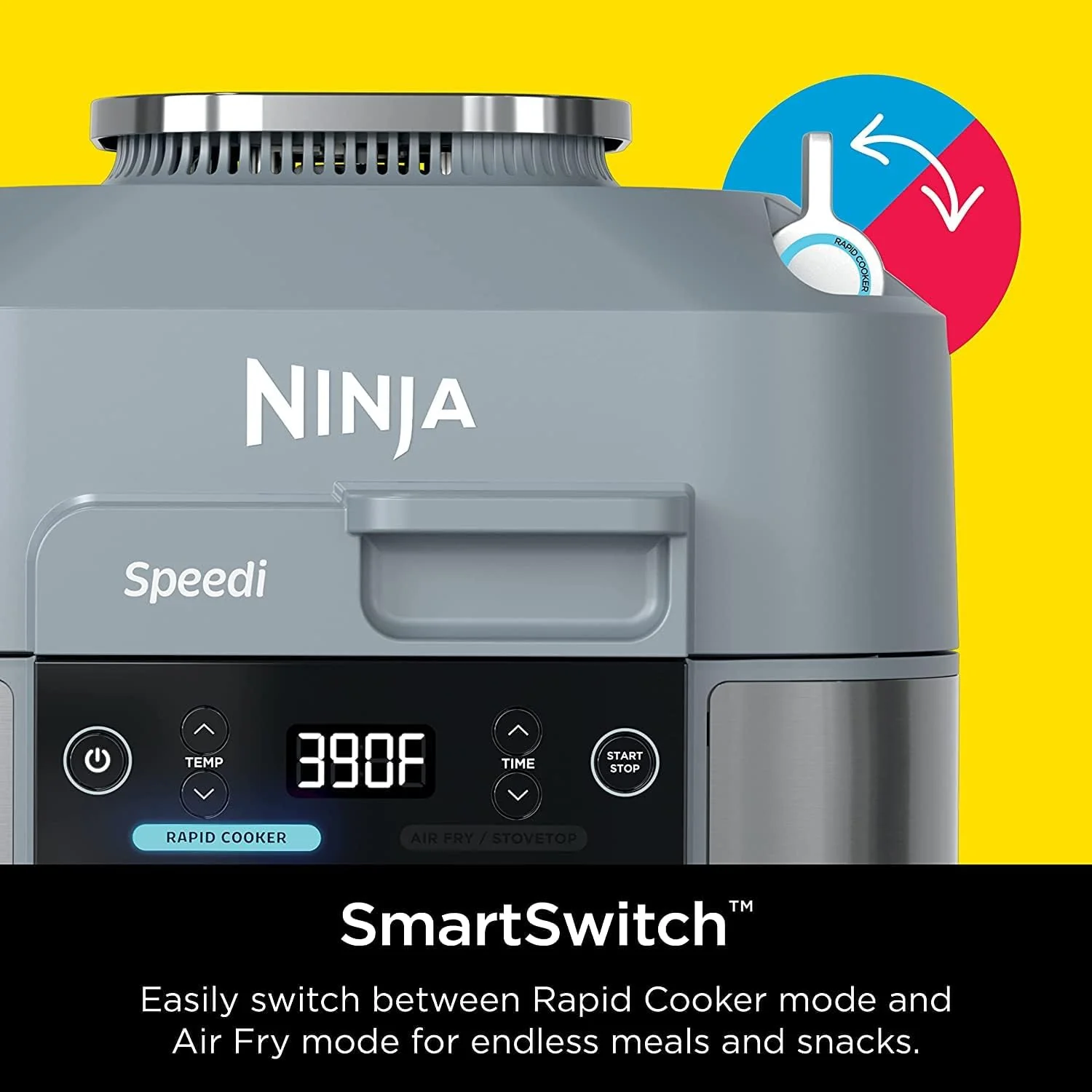 Ninja Speedi 6-Qt Rapid Cooker & Air Fryer, 12-in-1 with Steam, Bake, Roast, Sauté & More – Sea Salt Gray - Image 6