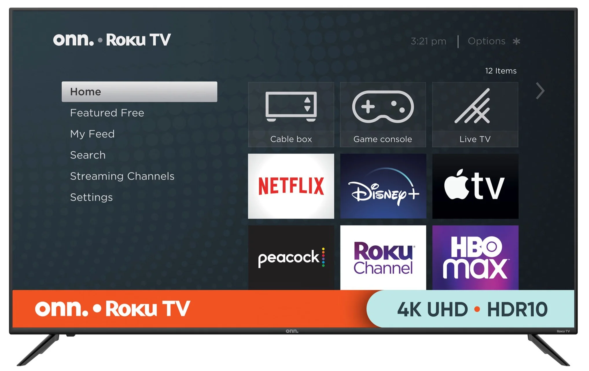 onn. 70" Class 4K UHD (2160P) LED Roku Smart TV HDR (100012588)