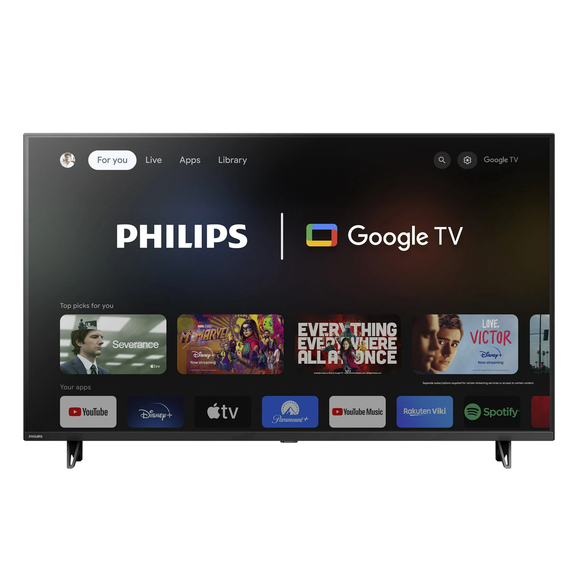 Philips 43 inch Class 4K Ultra HD (2160p) Google Smart LED TV (43PUL7652/F7)