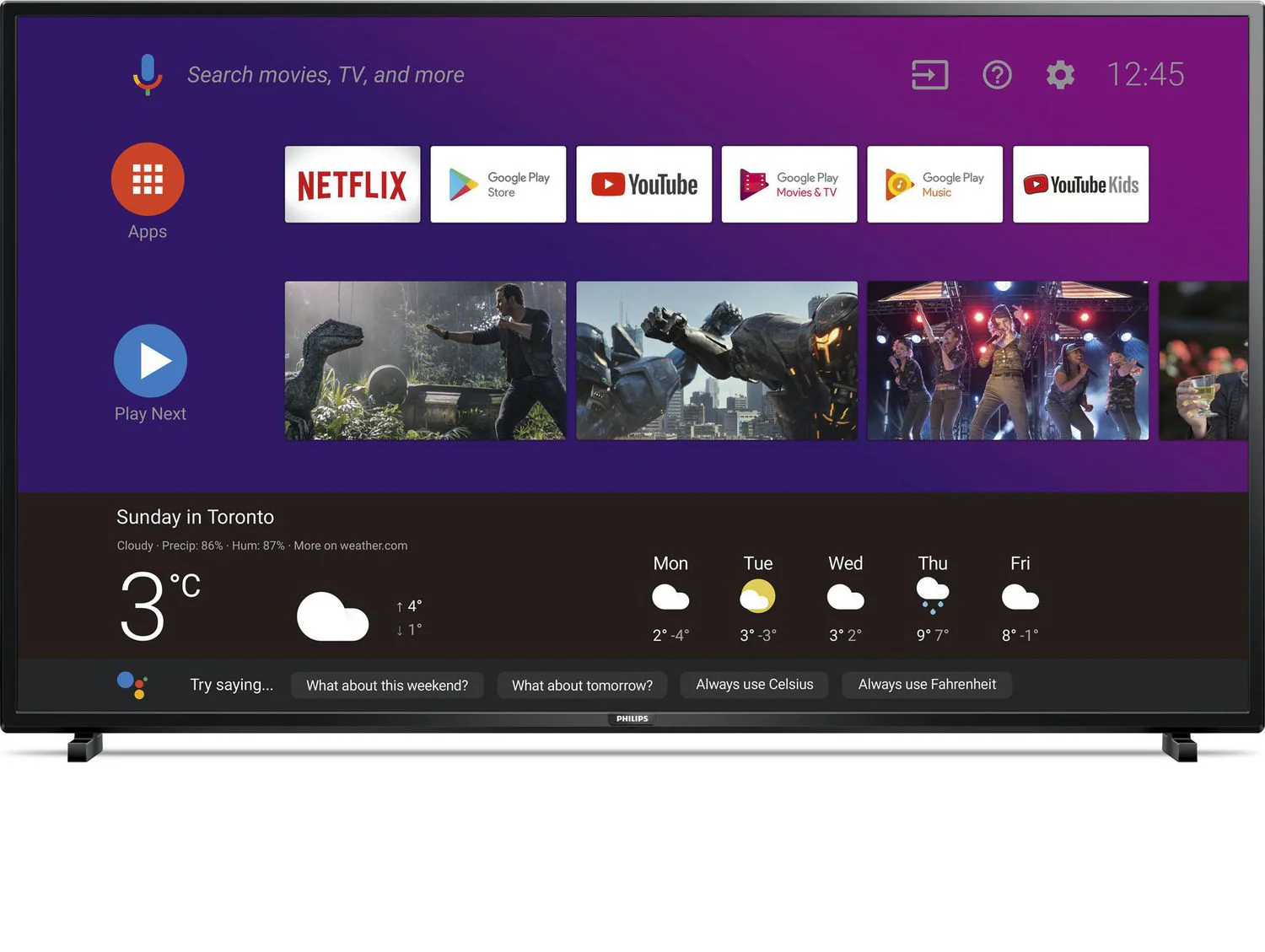 Philips 50"4K UHD LED Android TV (50PFL5704/F7)