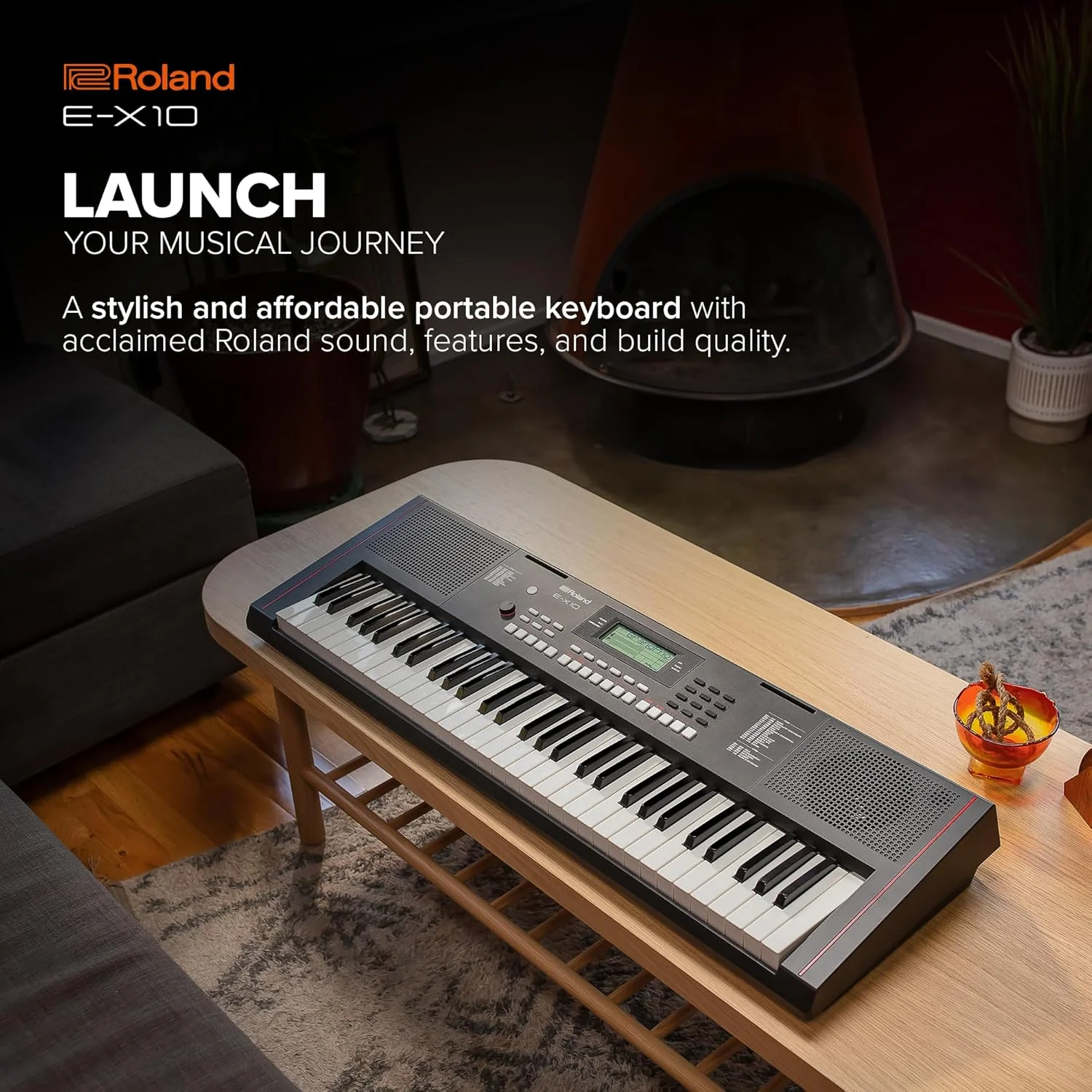 Roland E-X10 Arranger Keyboard with Music Rest - Image 2