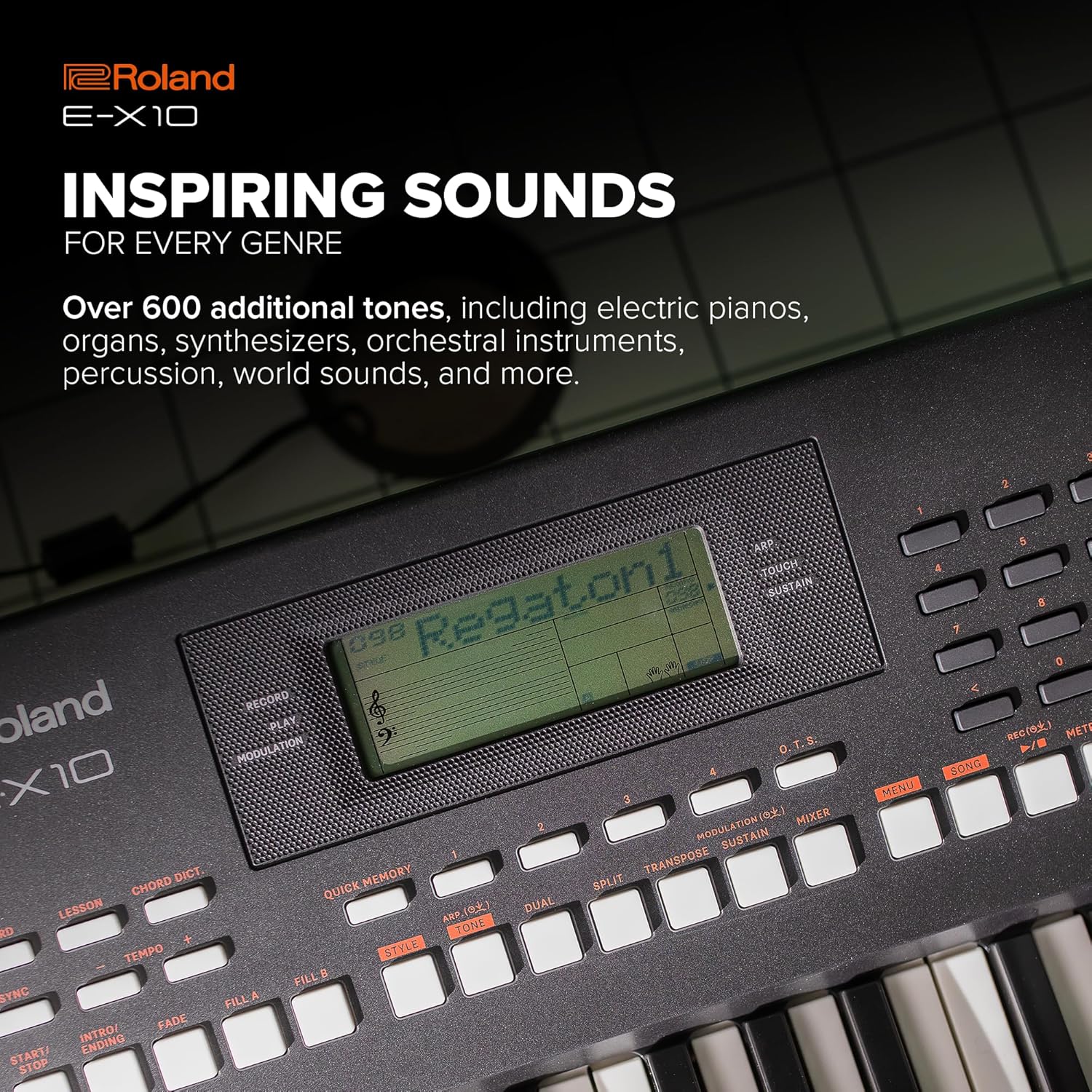 Roland E-X10 Arranger Keyboard with Music Rest - Image 4
