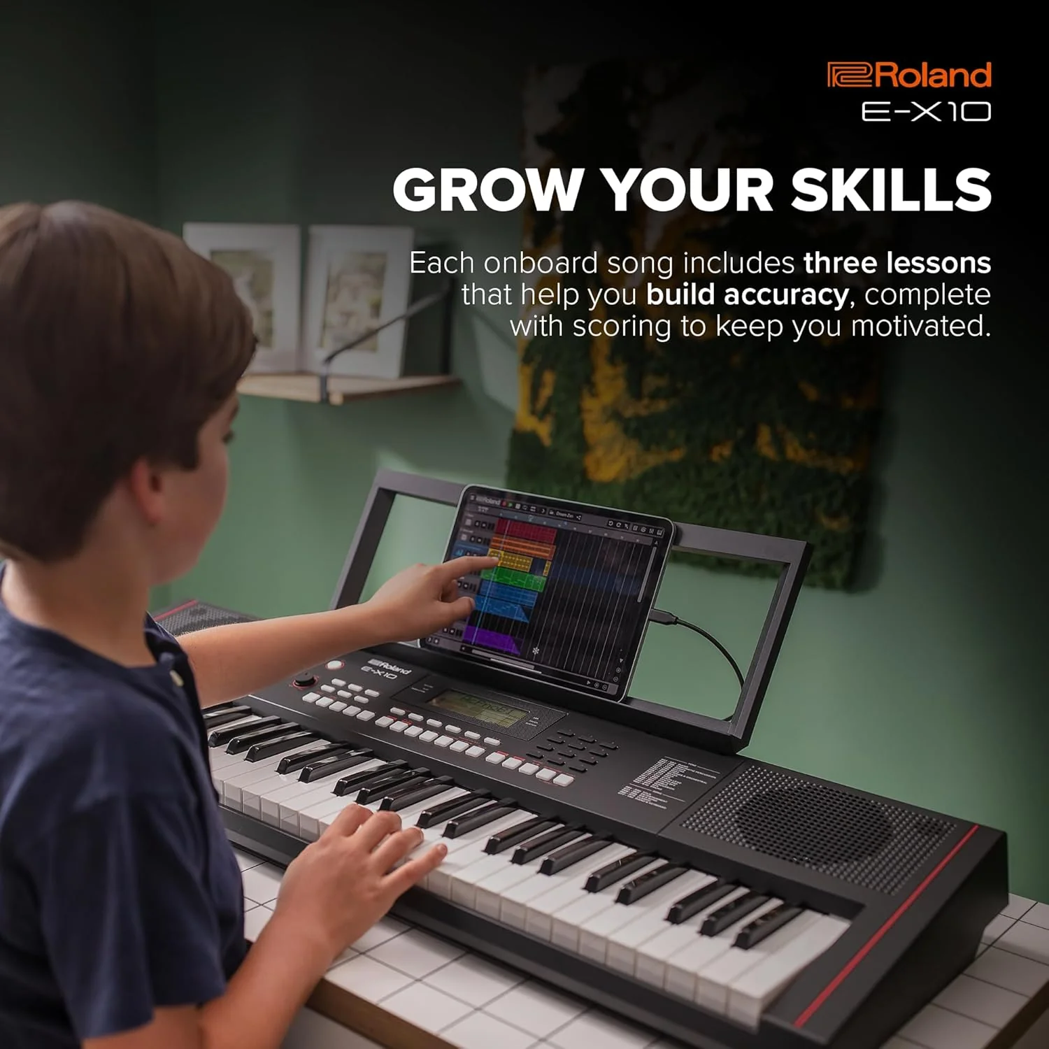 Roland E-X10 Arranger Keyboard with Music Rest - Image 6