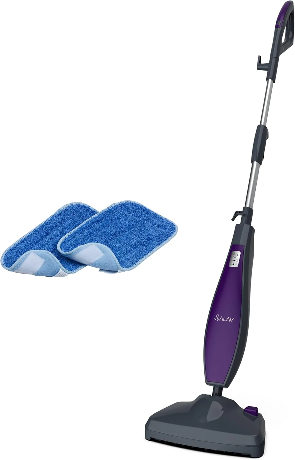 SALAV, Pet Motion Vibrating Steam Mop, Includes Mop Pads, Water Cup, Carpet Glider, STM-403, Dark Gray Midnight