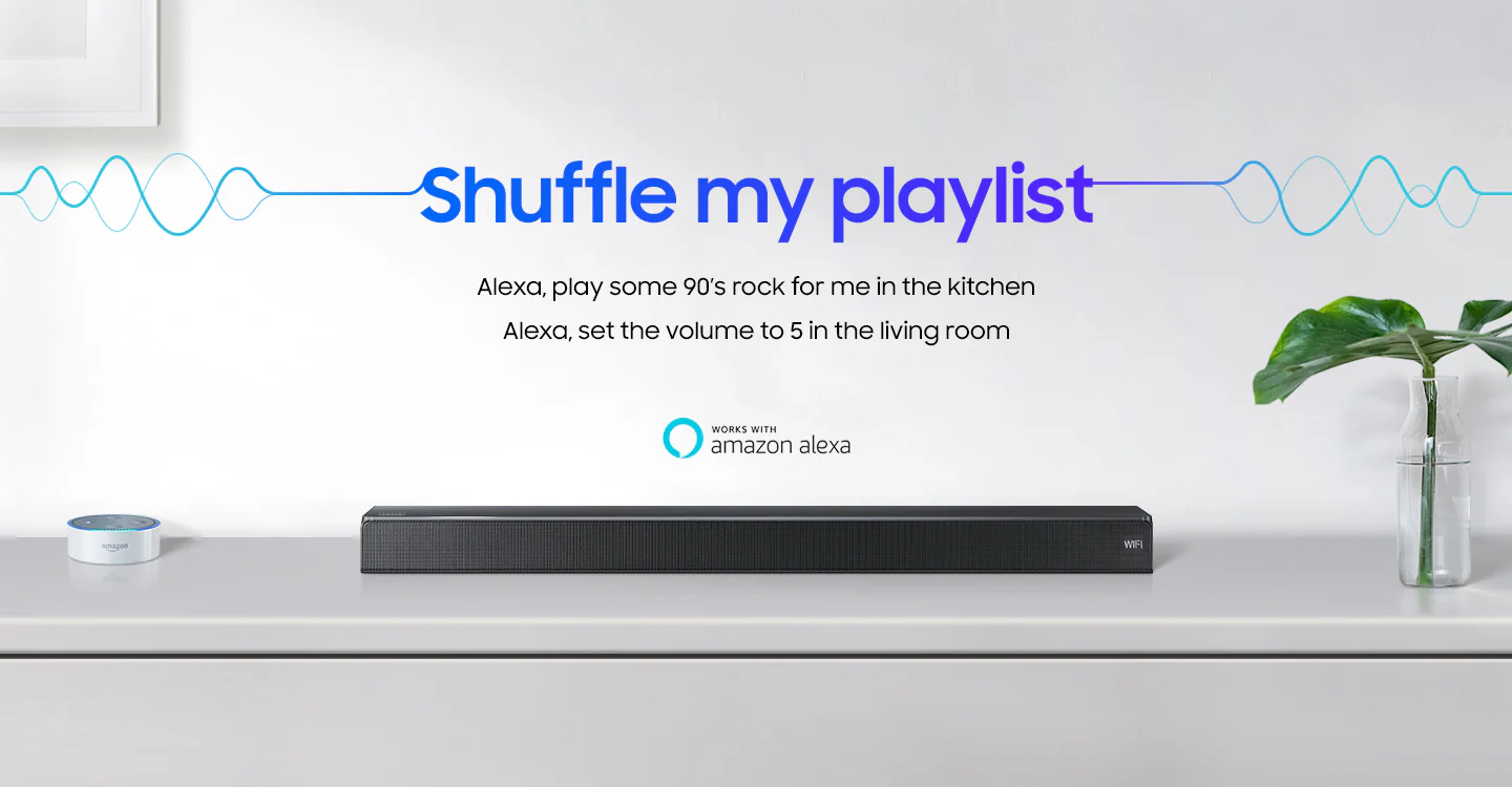 SAMSUNG 2.0 Channel One Body Sound+ 6 Speaker Built-In High-Res Soundbar with Built-In Subwoofer ( HW-MS550 ) - Image 2