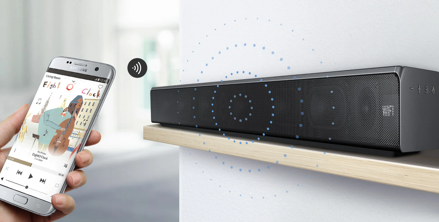 SAMSUNG 2.0 Channel One Body Sound+ 6 Speaker Built-In High-Res Soundbar with Built-In Subwoofer ( HW-MS550 ) - Image 4