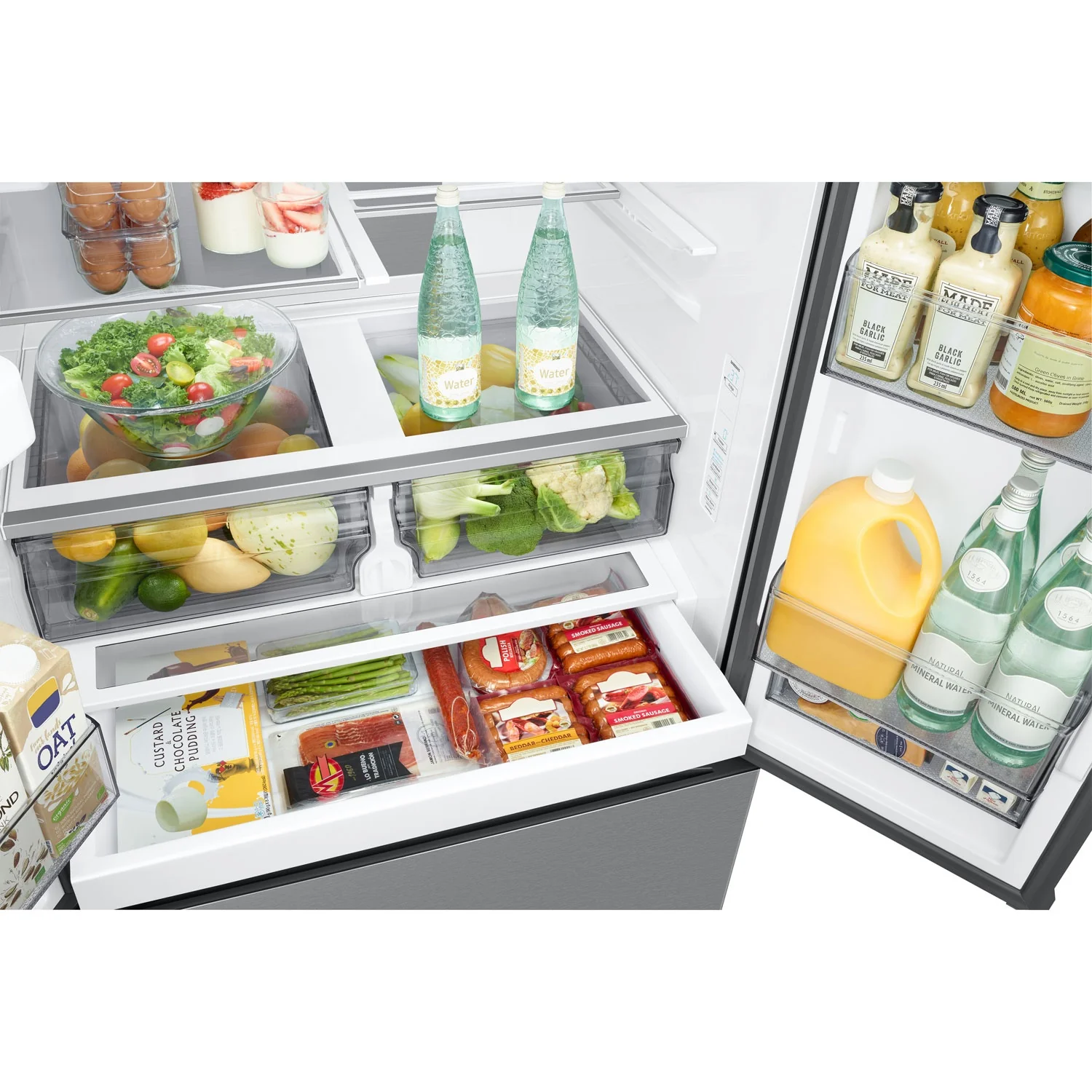 Samsung 36" 30.5 Cu. Ft. French Door Refrigerator w/ Water & Ice Dispenser (RF32CG5400SR) - Stainless Steel - Image 7