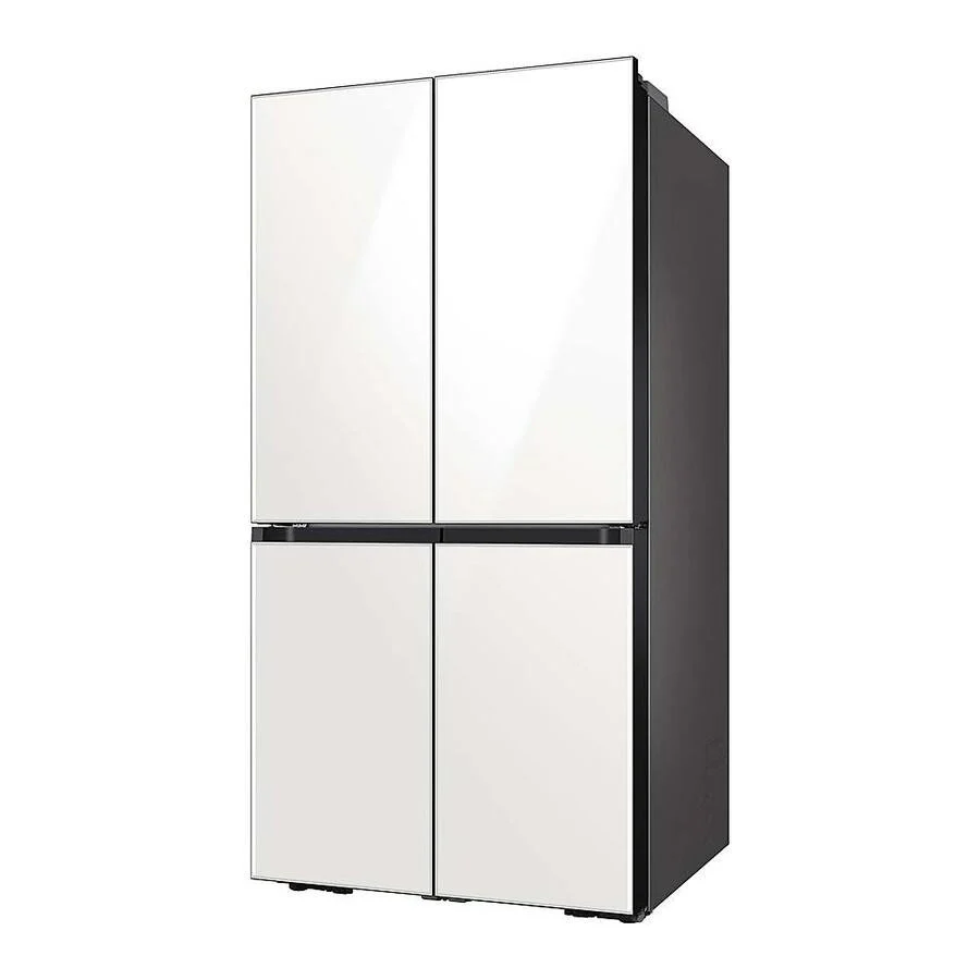 Samsung Bespoke 23 Cu. Ft. 4-Door Flex French Door Counter Depth Refrigerator with Beverage Center (RF23DB960012) - White Glass - Image 6
