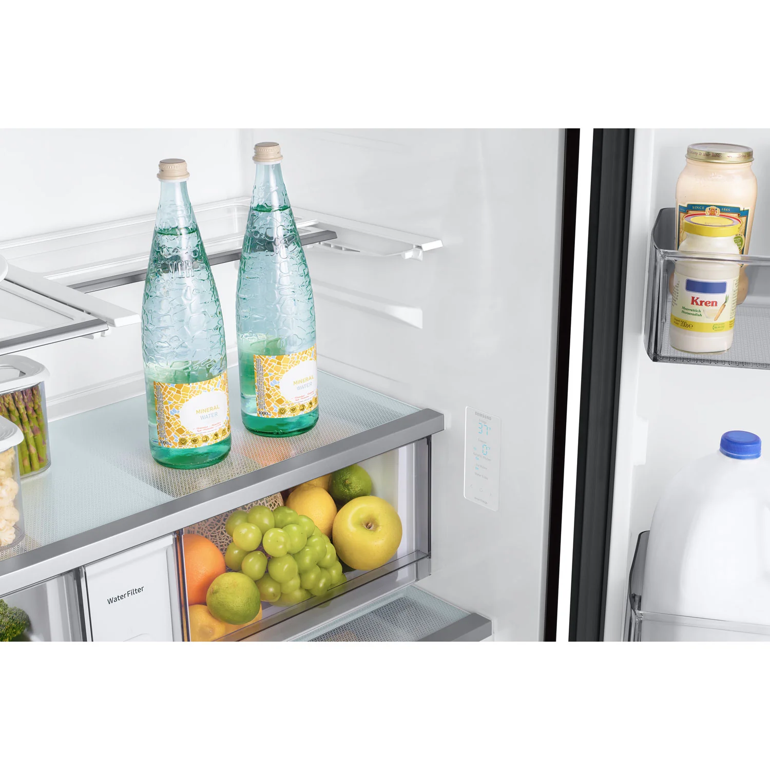 Samsung BESPOKE 36" 30.1 Cu. Ft. 3-Door French Door Refrigerator (RF30BB6200QL) - Stainless Steel - Image 12