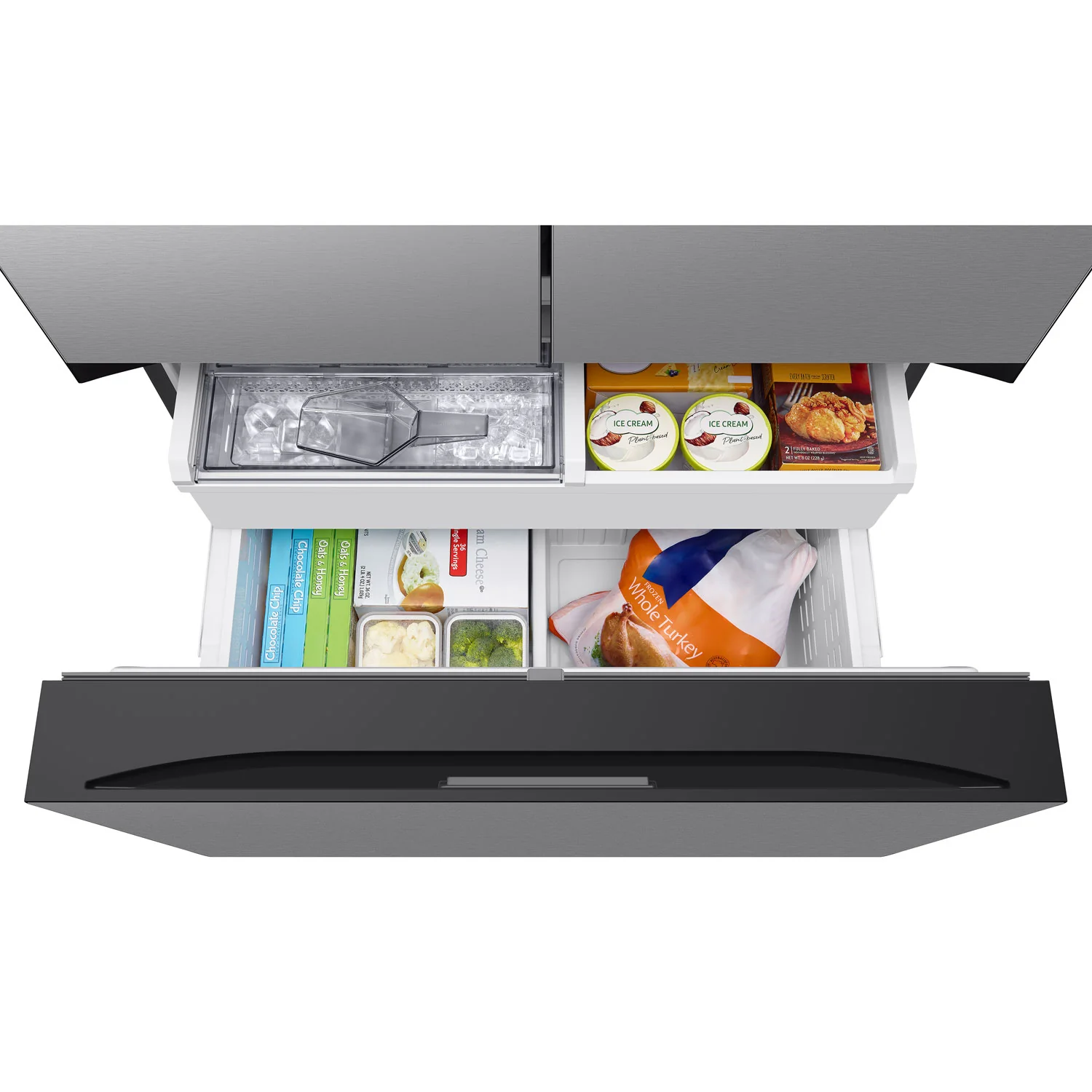 Samsung BESPOKE 36" 30.1 Cu. Ft. 3-Door French Door Refrigerator (RF30BB6200QL) - Stainless Steel - Image 7