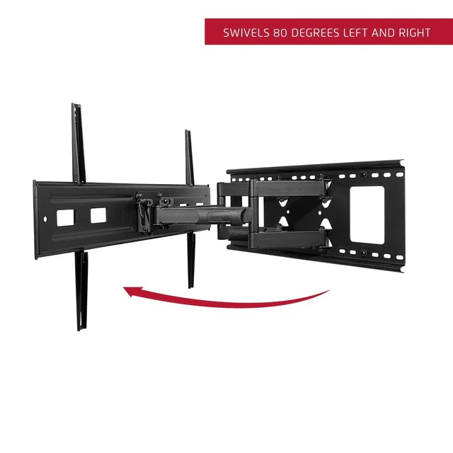 Seneca AV SA51 Full Motion Flat Panel TV Mount 37-Inch to 80-Inch Displays, Black - Image 2