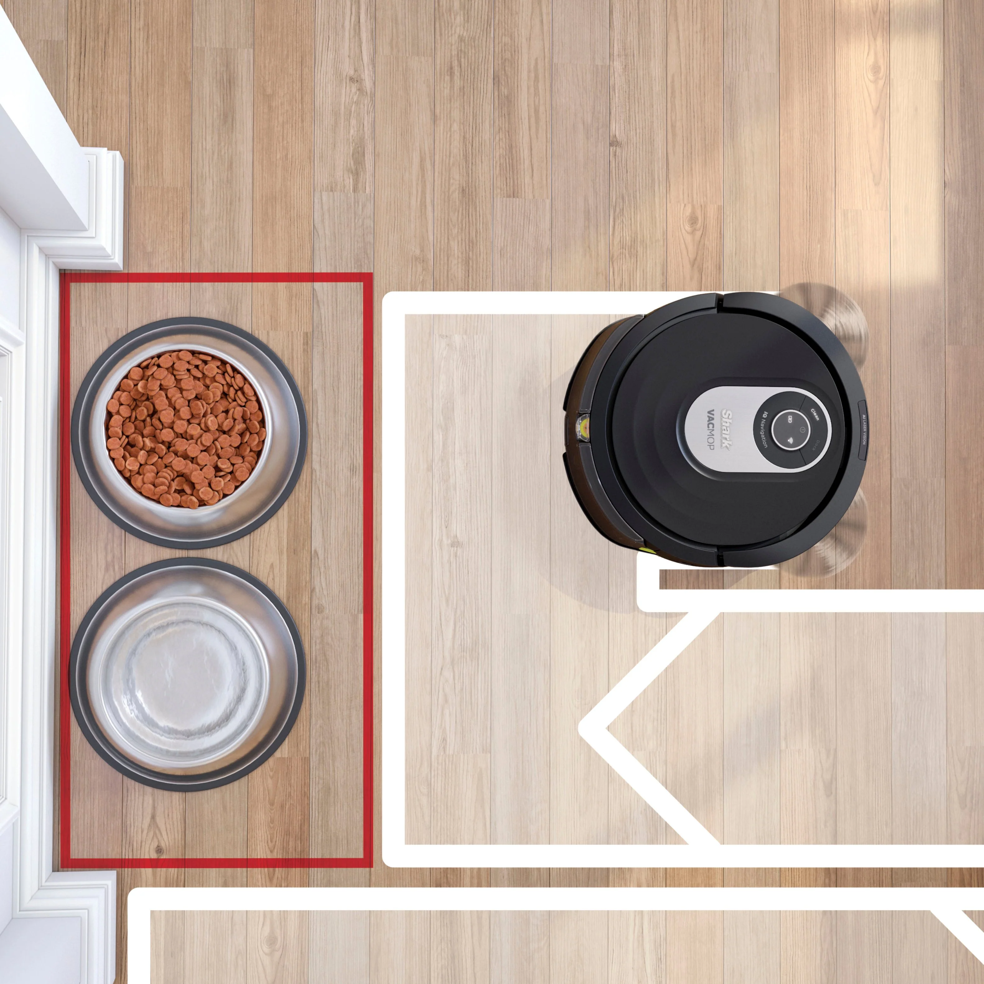 Shark - AI Robot Vacuum & Mop with Home Mapping, WiFi Connected - Black (RV2001WD) - Image 9
