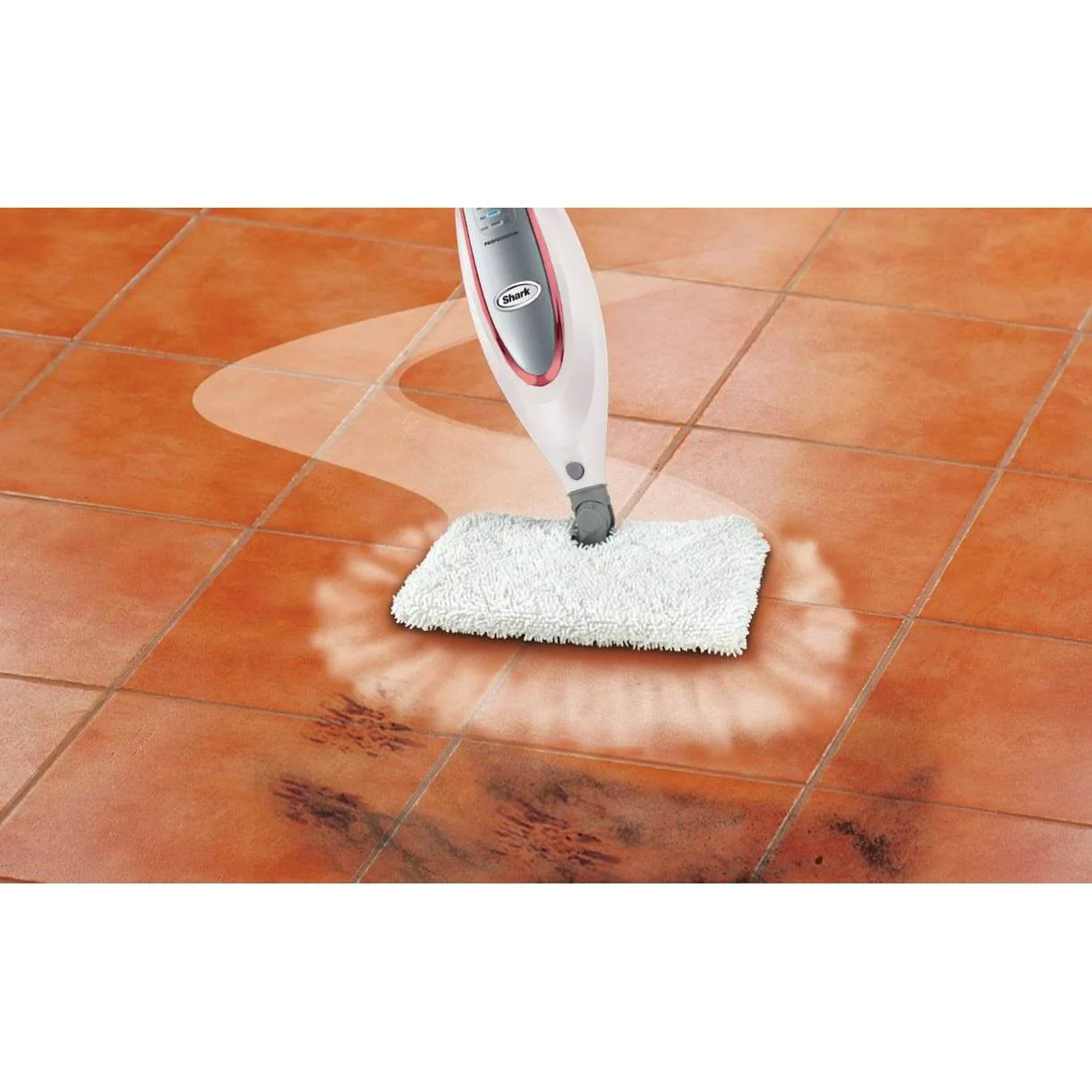 Shark Digital 2-Speed Steam Pocket Mop for Hard Floors, White and Red ( S3455K ) - Image 3