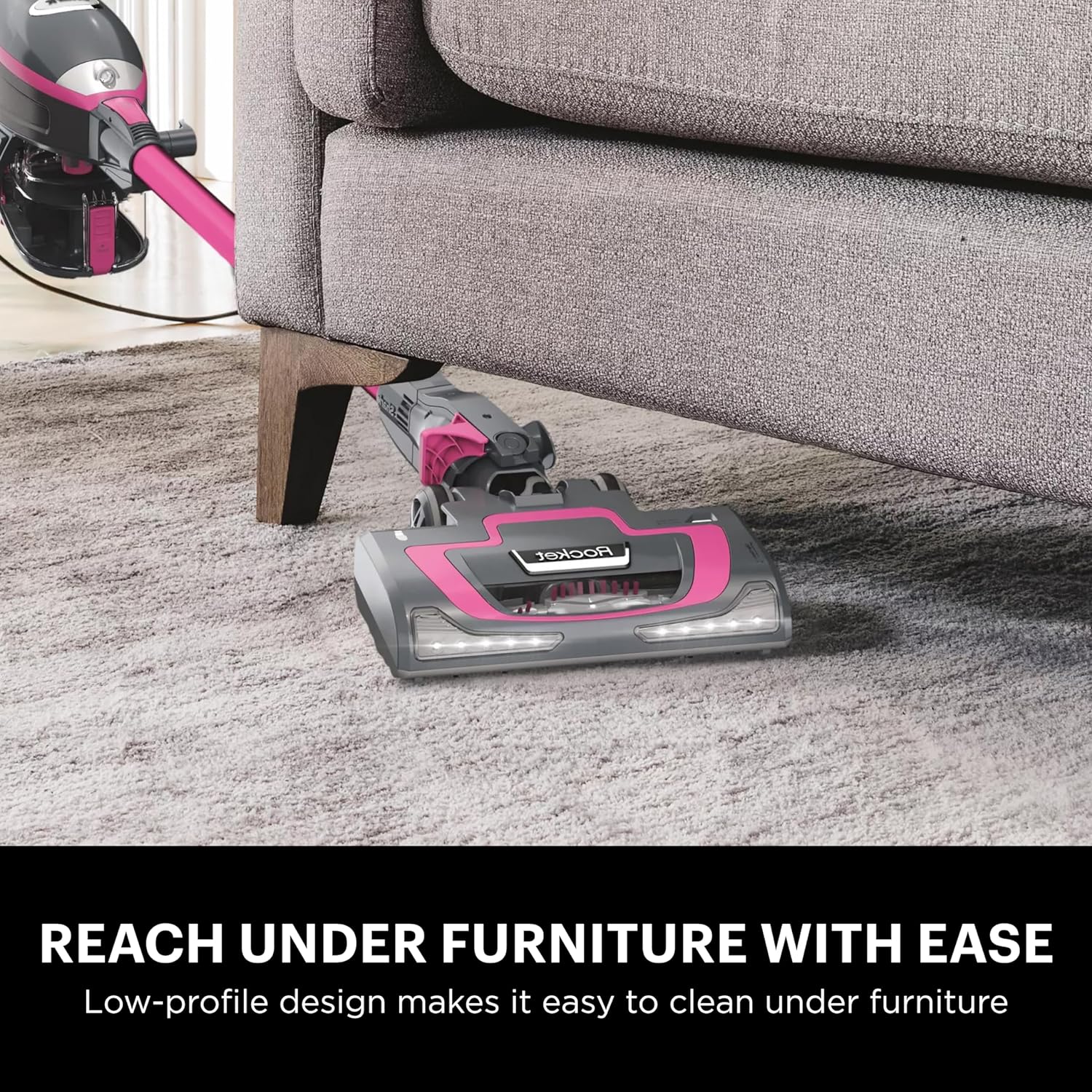 Shark HV371 Rocket Pro DLX Corded Stick, Removable Hand Vacuum, Advanced Swivel Steering, XL Cup, Crevice Tool, Upholstery Tool & Anti-Allergen Dust Brush BLACK - Image 3