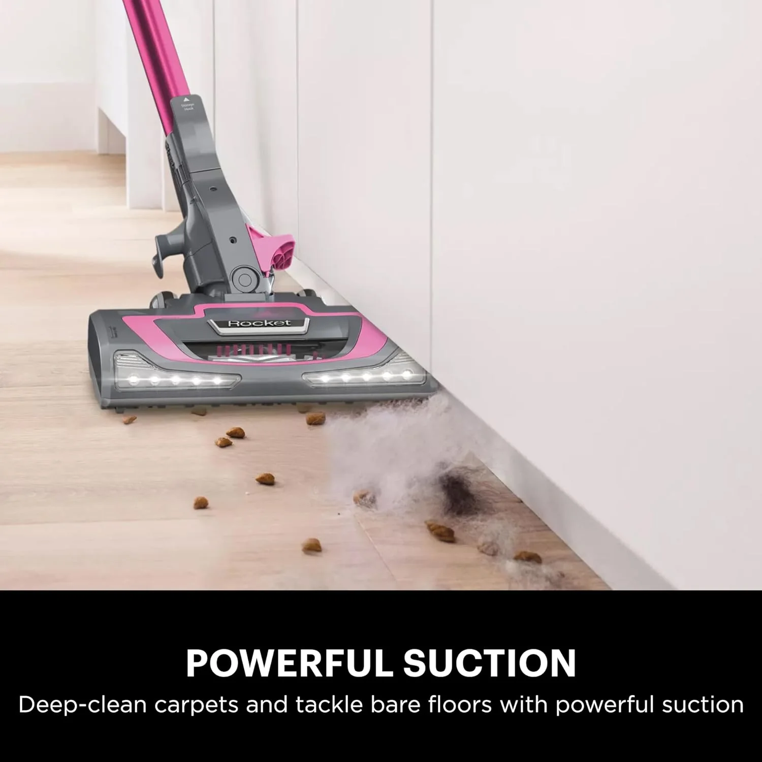 Shark HV371 Rocket Pro DLX Corded Stick, Removable Hand Vacuum, Advanced Swivel Steering, XL Cup, Crevice Tool, Upholstery Tool & Anti-Allergen Dust Brush BLACK - Image 4