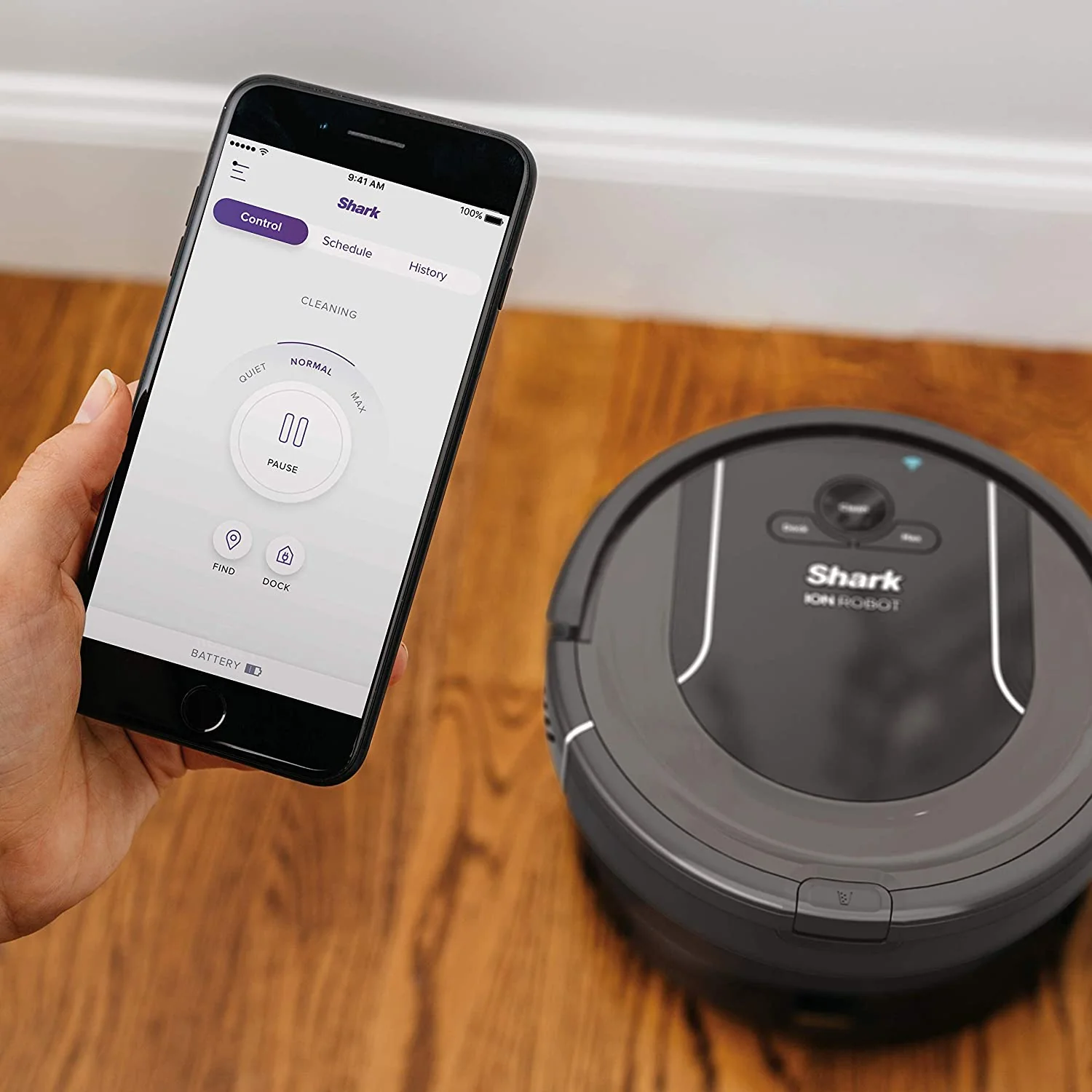 SHARK ION Robot Vacuum R85 WiFi-Connected with Powerful Suction, XL Dust Bin, Self-Cleaning Brushroll and Voice Control with Alexa or Google Assistant (RV850) - Image 5