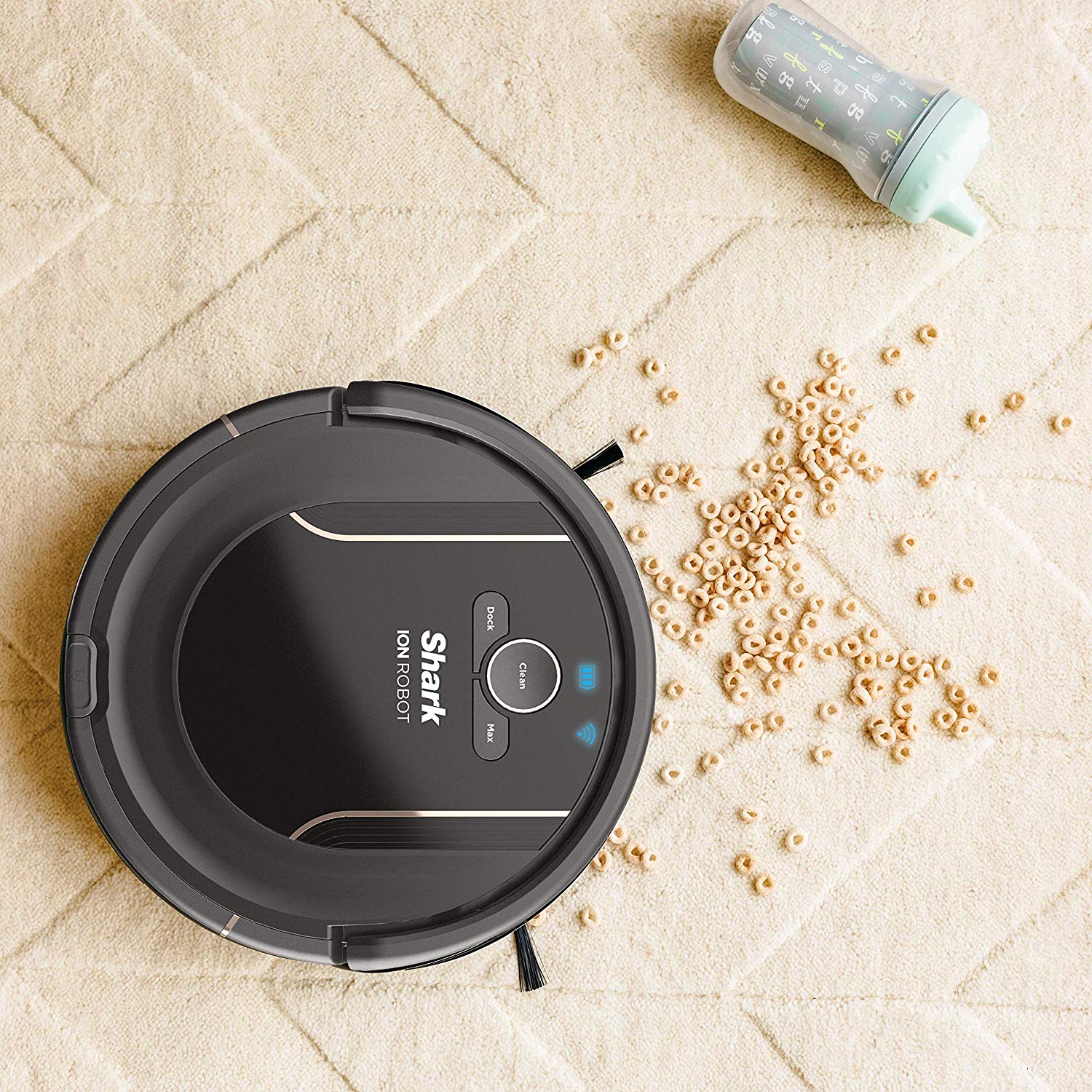 SHARK ION Robot Vacuum R85 WiFi-Connected with Powerful Suction, XL Dust Bin, Self-Cleaning Brushroll and Voice Control with Alexa or Google Assistant (RV850) - Image 7