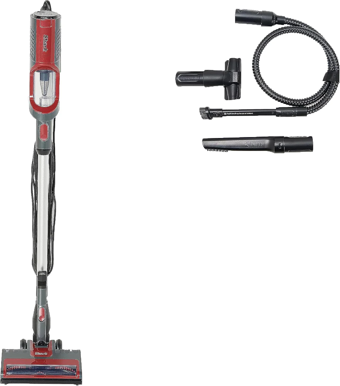 Shark QS100Q Ultralight HyperVelocity Corded Stick Vacuum, Converts to a Handheld Vacuum with Pet Crevice Tool, Upholstery Tool, and Precision Duster