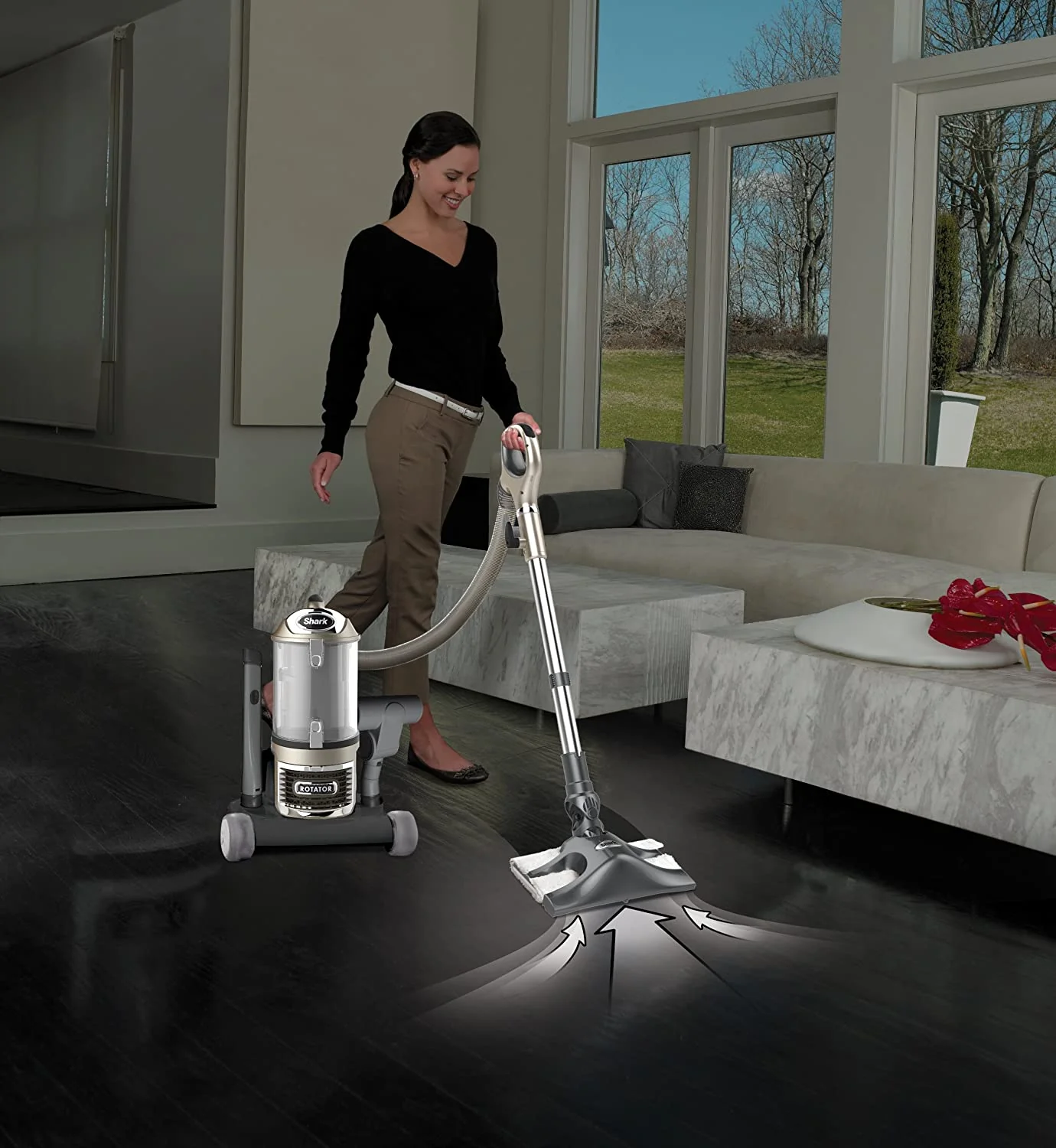 Shark - Rotator Pro Complete Lift-Away Bagless Upright Vacuum - Champagne ( NV552 ) - Image 3