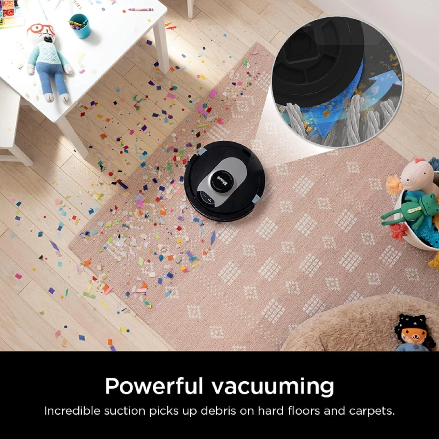 Shark RV2502AE AI Ultra Robot Vacuum with XL HEPA Self-Empty Base, Bagless, 60-Day Capacity, LIDAR Navigation, Smart Home Mapping, UltraClean, Perfect for Pet Hair, Compatible with Alexa, Black - Image 2