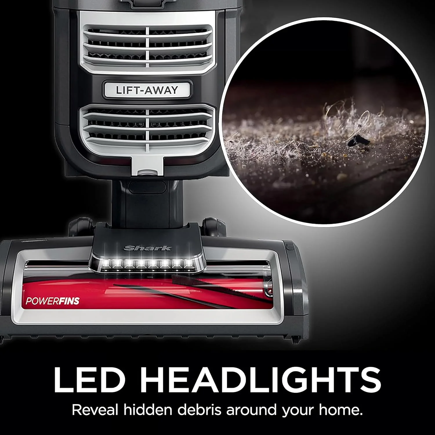Shark UV730 Navigator Lift-Away Upright Vacuum, PowerFins HairPro Self-Cleaning Brushroll, HEPA Filter with Anti-Allergen Technology, LED Headlights, Swivel Steering - Image 7