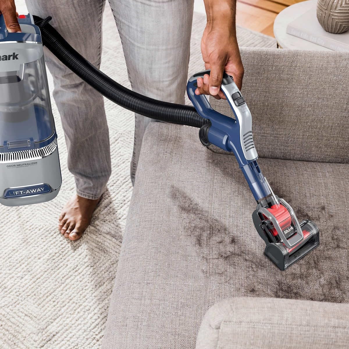 Shark UV900 Pet Performance Plus Lift-Away Upright Vacuum with DuoClean PowerFins HairPro & Odor Neutralizer Technology, Anti-Allergen Complete Seal Technology & HEPA Filter, Navy/Silver - Image 5