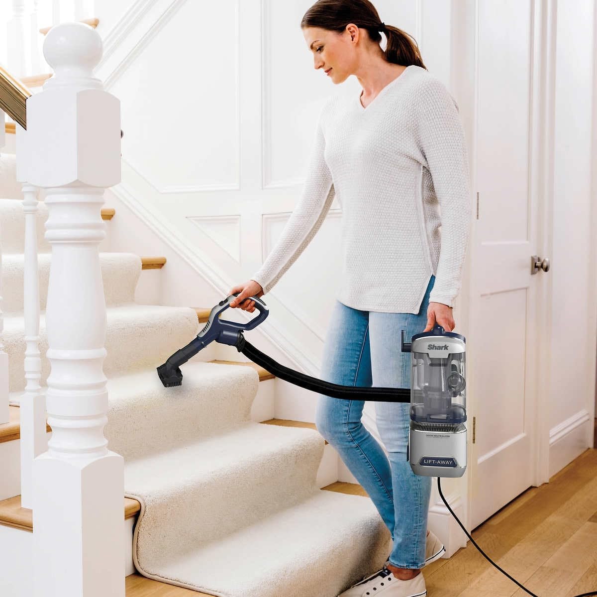 Shark UV900 Pet Performance Plus Lift-Away Upright Vacuum with DuoClean PowerFins HairPro & Odor Neutralizer Technology, Anti-Allergen Complete Seal Technology & HEPA Filter, Navy/Silver - Image 6