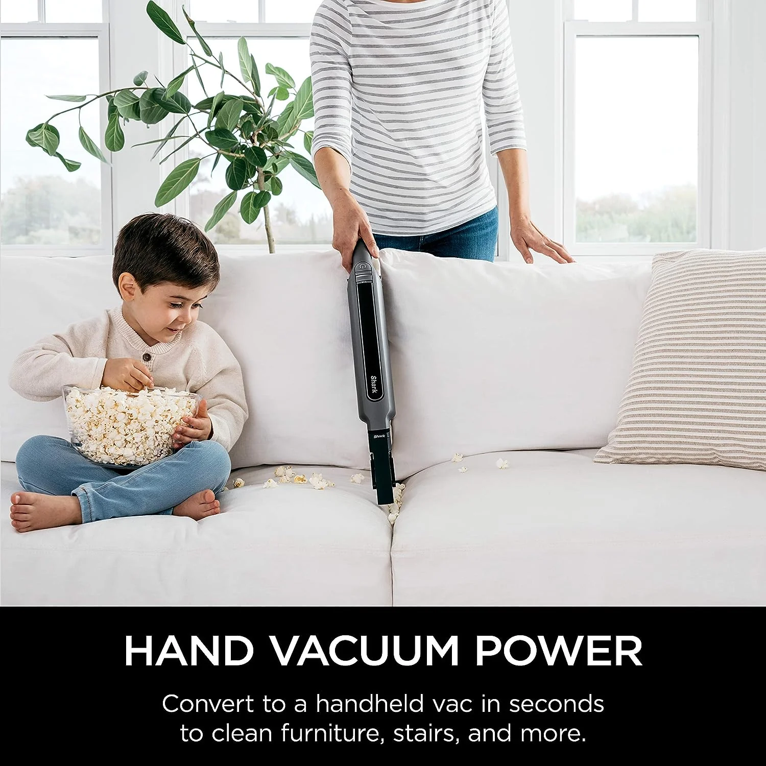 Shark WANDVAC System WS632 Ultra-Lightweight Powerful Cordless Stick Vacuum with Charging Dock, Grey - Image 4