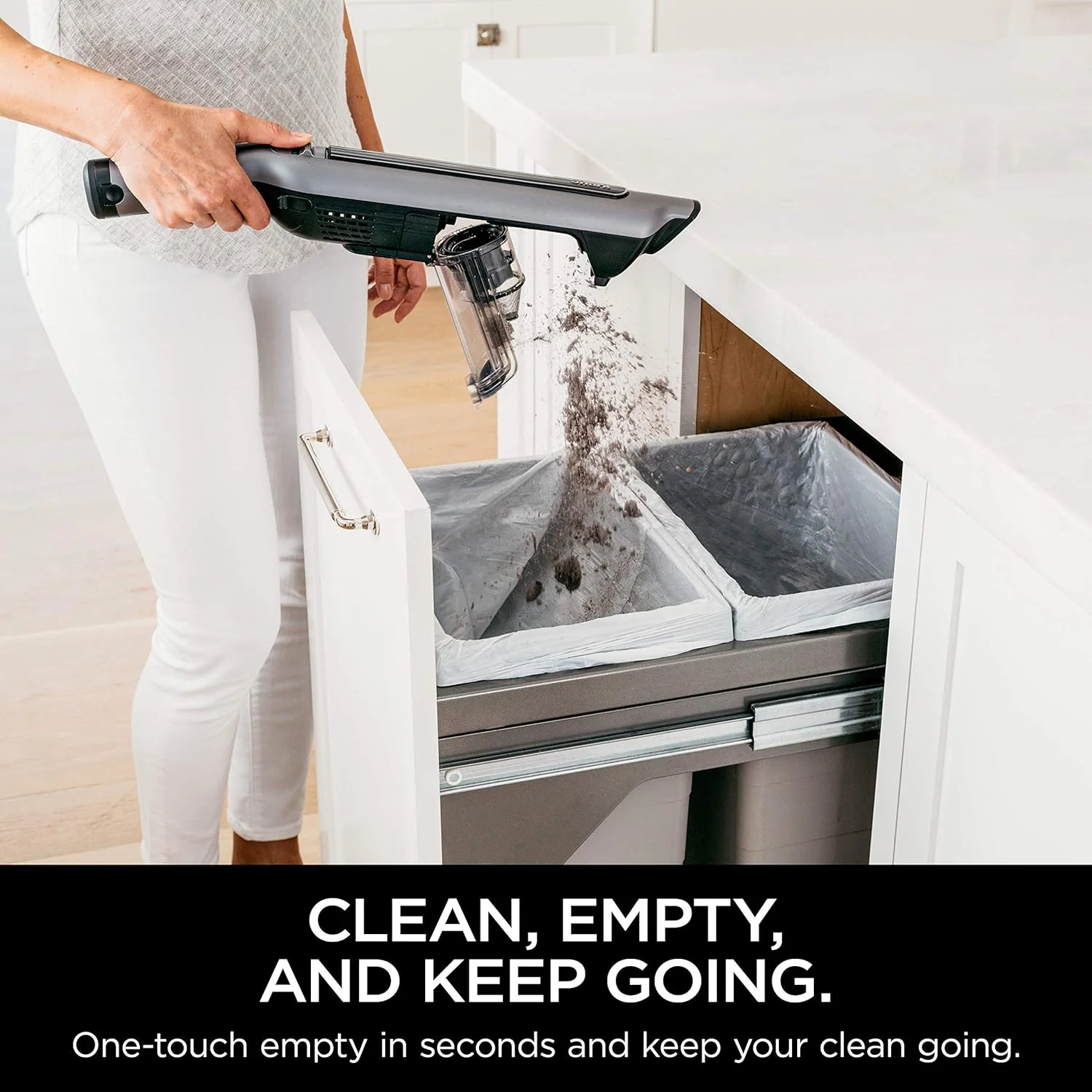 Shark WANDVAC System WS632 Ultra-Lightweight Powerful Cordless Stick Vacuum with Charging Dock, Grey - Image 8