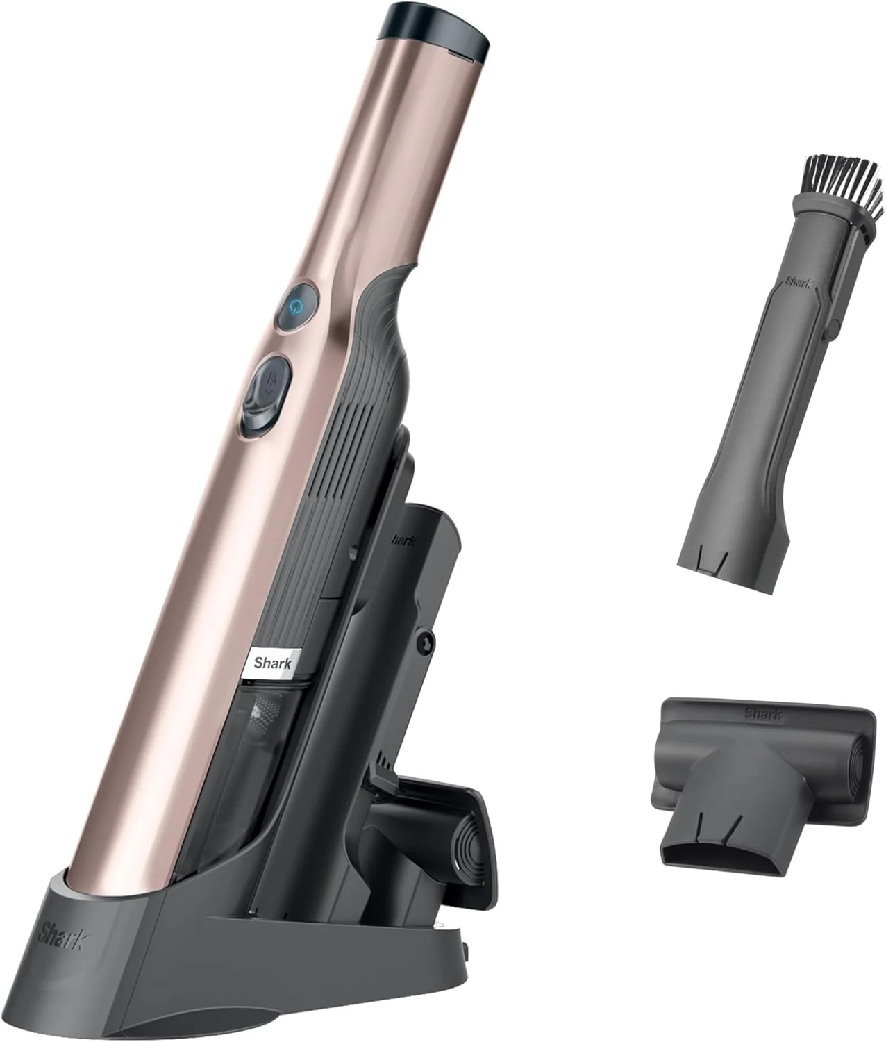 Shark WV201 WANDVAC Handheld Vacuum Lightweight at 1.4 Pounds with Powerful Suction, Charging Dock, Single Touch Empty and Detachable Dust Cup