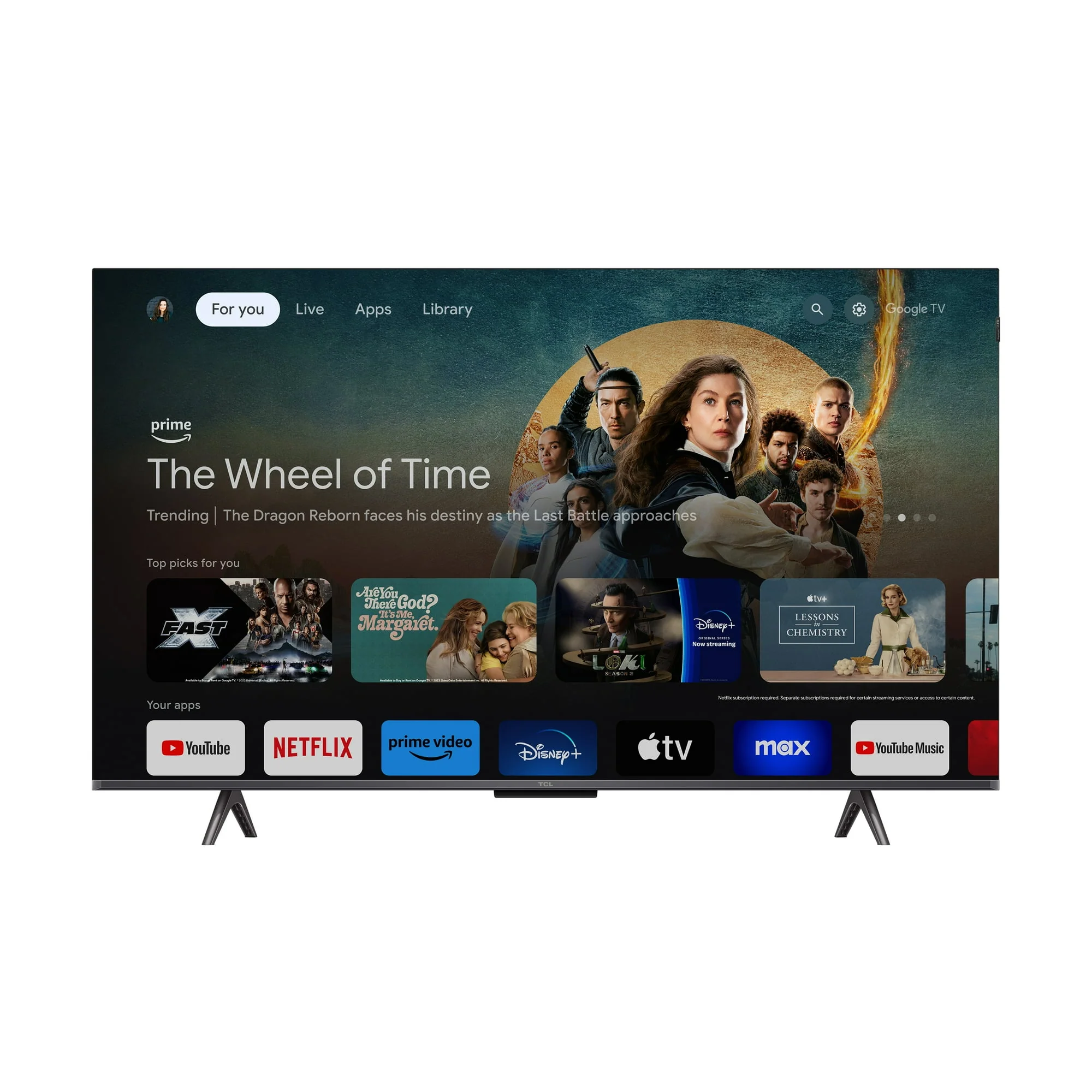 TCL 43" Q Class 4K UHD HDR QLED Smart TV with Google TV (43Q651G) - Image 4