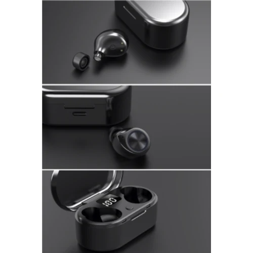 TW80 Air True-Wireless Earphones, Bluetooth, Stereo HiFi Sound, Touch Control, and Secure Fit - Black - Image 3