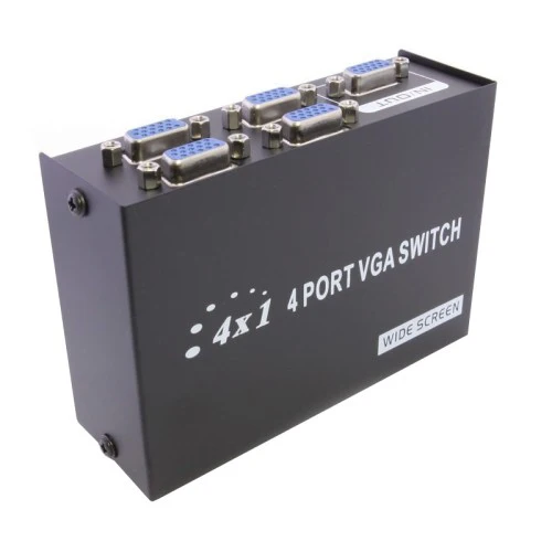 VGA Switch 4 Port SVGA Monitor Sharing Box 4 In 1 Out LCD Selector - Image 2