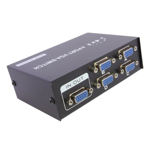 VGA Switch 4 Port SVGA Monitor Sharing Box 4 In 1 Out LCD Selector - Image 3