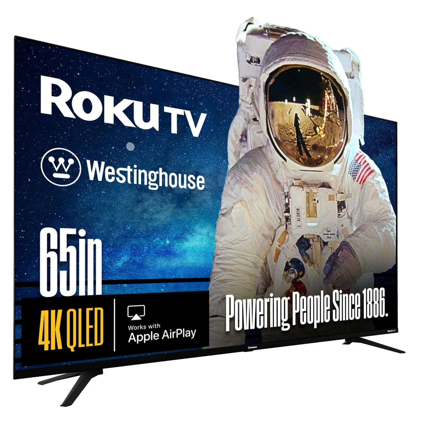 Westinghouse 65″ Edgeless QLED 4K UHD Roku TV with Voice Remote (WR65UE4520)